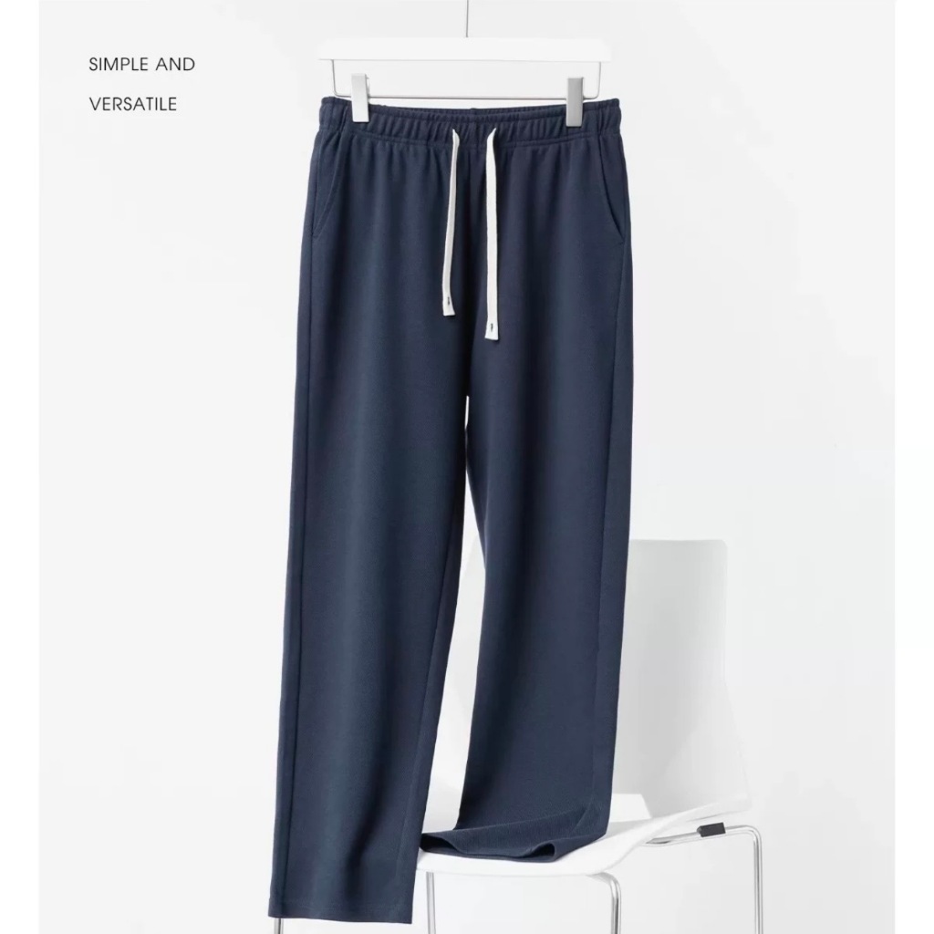 กางเกงวอร์ม ขายาวทรงกระบอกใหญ่ M-3XL ยืดได้ #072