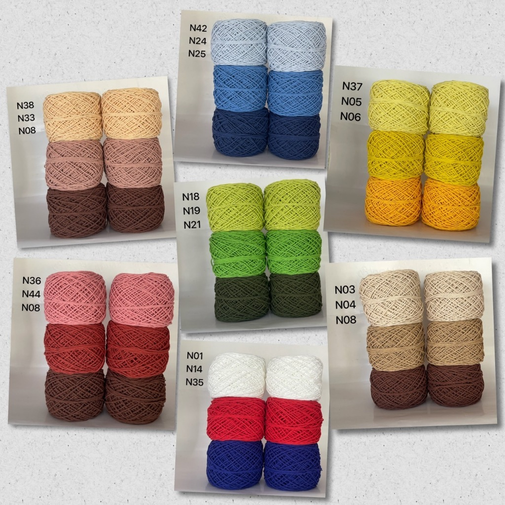 เชือกฟอกเซ็ต 3 สี (รวม 6 ม้วน) รหัส N