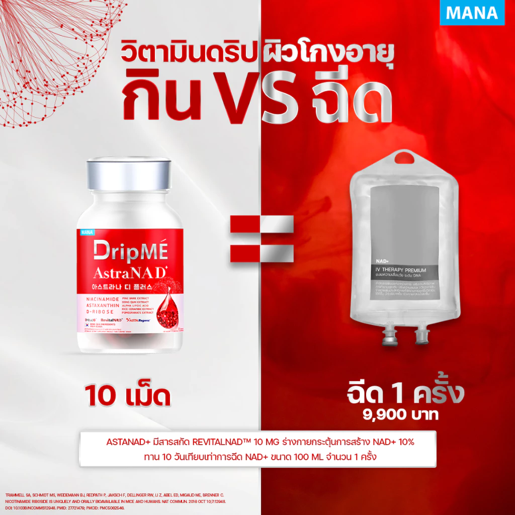 MANA DripMe AstraNAD+ มานา ดริปเม่ ฟื้นฟูผิว 20 เม็ด thumbnail 10