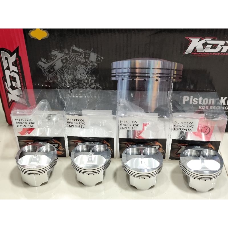 ลูกสูบ CNC KDR ปาดหัว หลบวาว สำเร็จ พร้อมใช้ พร้อมอุปกรณ์ แหวน สลัก กิ๊บล็อค 66-74 มิล