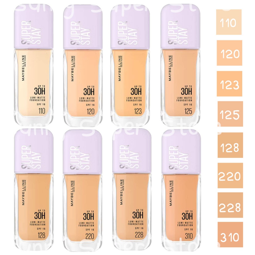 Maybelline Superstay Lumi-Matte Foundation รองพื้นเนื้อแมท ล็อคผิวเนียน ติดทน 30 ชม. มีกันแดด 35ML.