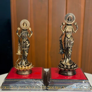 ปรับขนาดใหม่❗️ 🕉️พระแม่ลักษมี เหล็กน้ำพี้ สูง 9 นิ้ว ประทานความสำเร็จ ความรัก การเงิน ฟรีฐานรอง
