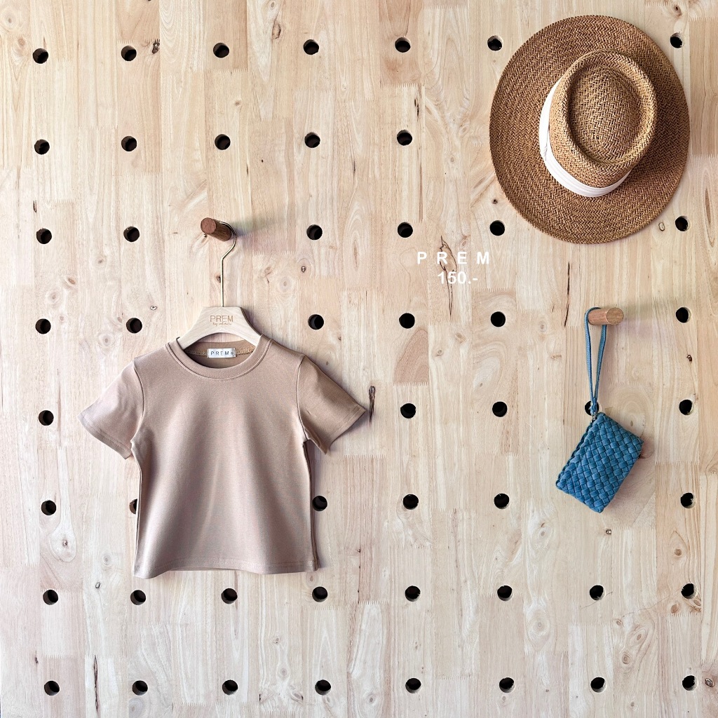 KIDS เสื้อยืดคอกลม แขนสั้น ผ้าคอตตอนยืด ใส่สบาย รูปที่ 3