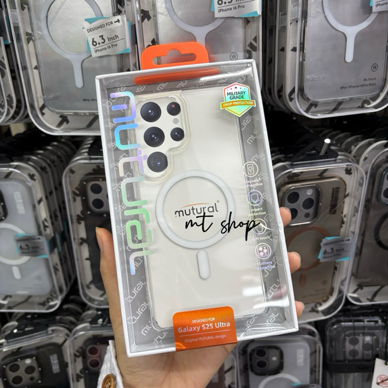 Mutural Design Clear Protection เคสใส กันรอย เคสแม่เหล็ก สำหรับ Samsung S25 S25 plus S25 ultra