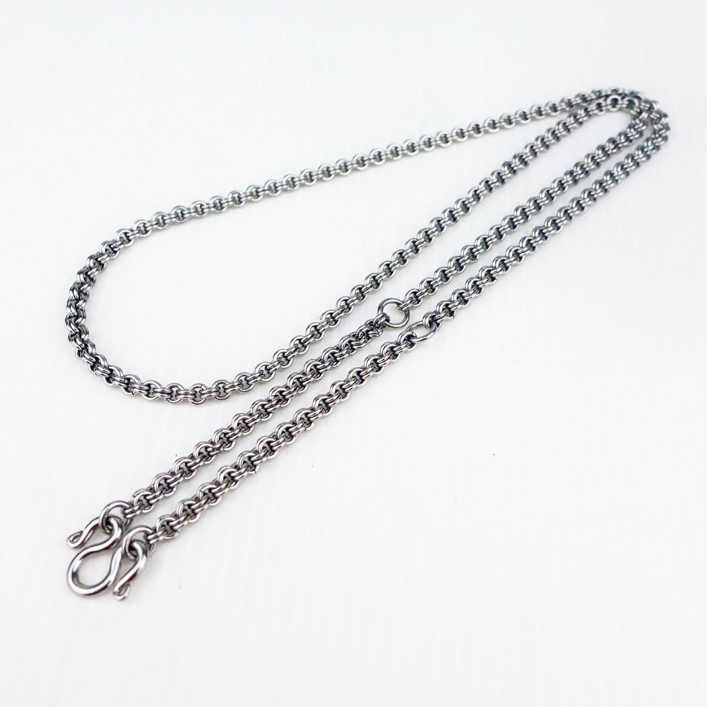 N60 ลายห่วงคู่ อย่างดี งานเกรด A สร้อยคอสแตนเลส แขวนพระ สร้อยสแตนเลส สร้อยคอสแตนเลสแท้ Necklace