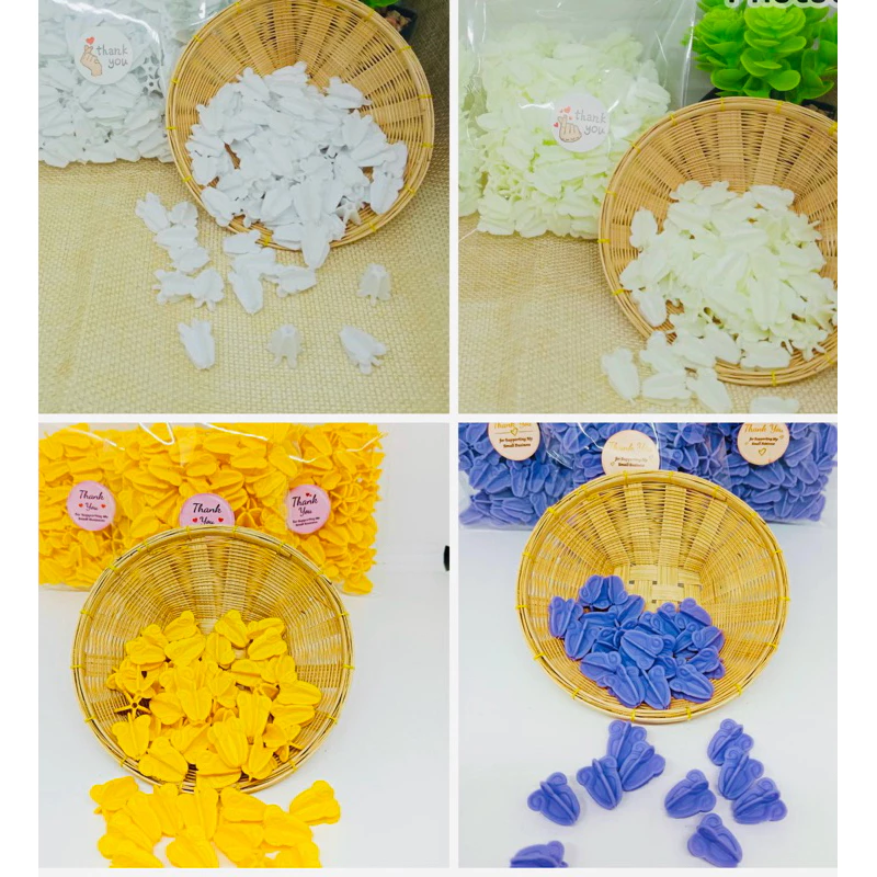 ดอกรัก ขาว ครีม ม่วง เหลือง แพ็ค 100 ชิ้น พร้อมส่ง📌