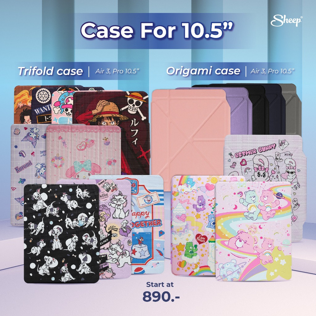 [Origami/Trifold10.5]เคสสำหรับไอแพด Origami Pro/Air 10.5 เคสมีที่เก็บปากกา ไม่ดันฟิล์ม พับได้ทั้งแนวตั้งแนวนอนAppleSheep