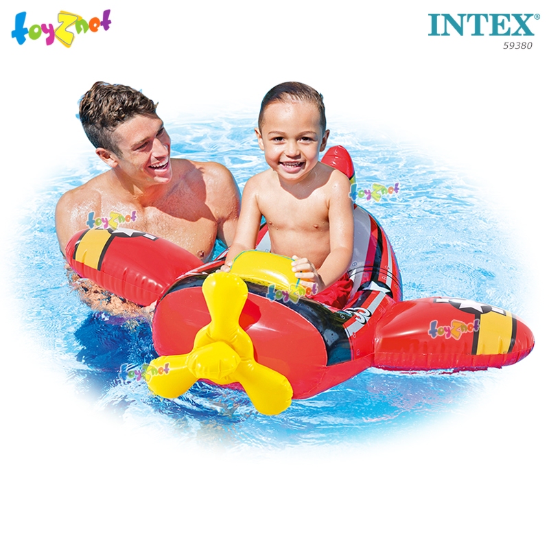 Intex เรือยางเด็ก พูลครูเซอร์ เครื่องบิน สีแดง ใบพัดเหลือง รุ่น 59380