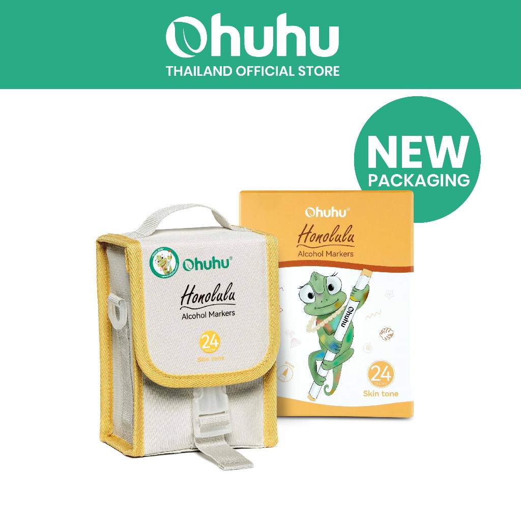 OHUHU : ปากกามาร์คเกอร์ Ohuhu เซต Skin Tone 24 สี - Ohuhu 24 Skin Tone colors (Honolulu Series) 9007