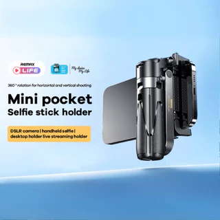 Remax Selfie stick mini รุ่น P80 ไม้เซลฟี่ ไซส์มินิ หมุน 360 องศา เชื่อมต่อบลูทูธ มีประกันศูนย์ไทย
