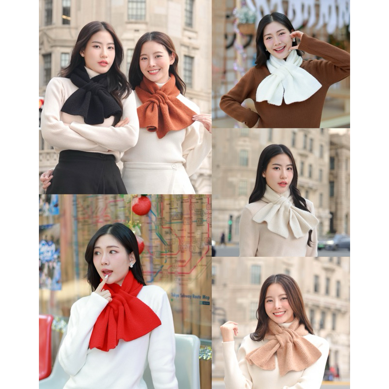 SC021 Bow Scarf Tie ผ้าพันคอ