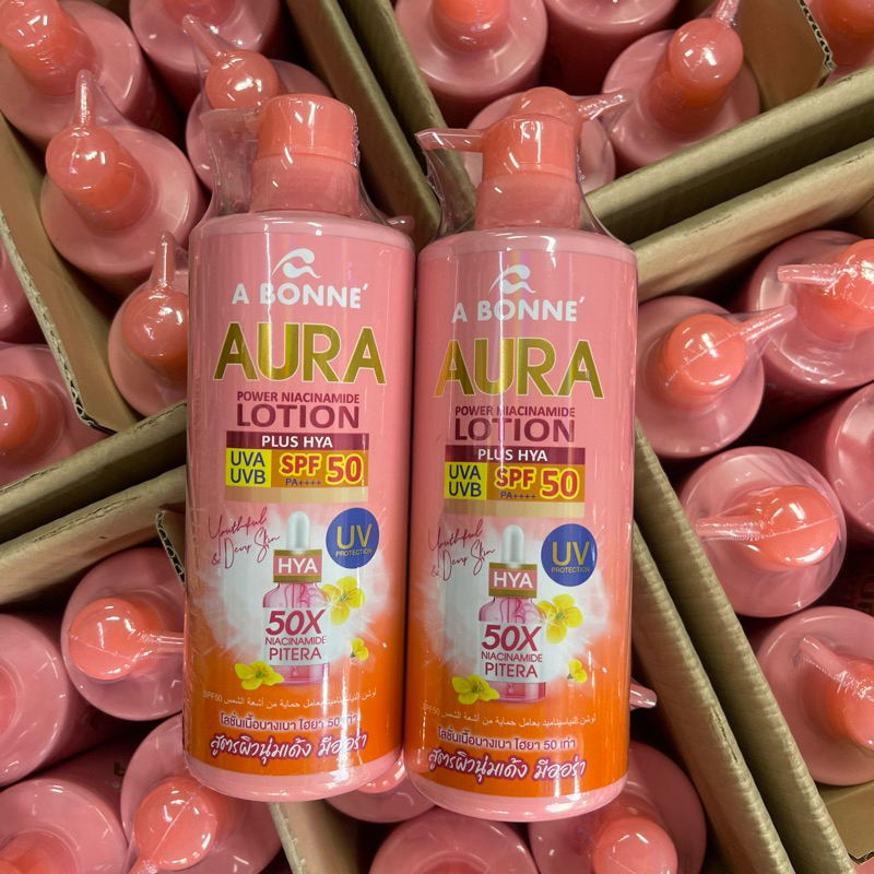 โลชั่นกันแดดเอบอนเน่ SPF50++++ ผสมไฮยาช่วยให้ผิวนุ่มชุ่มชื่น ซึมไว กลิ่นหอมมาก ปรับระดับสีผิวให้สว่างขึ้น1-2ระดับ 500ml.