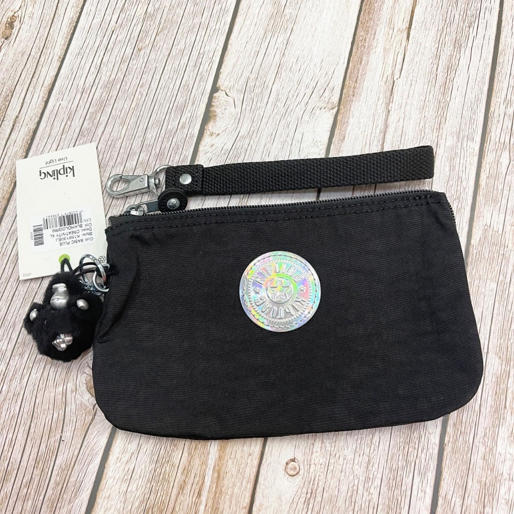 Kipling Creativity XL สีดำ กระเป๋าใบใหญ่ 1 ซิบ 3 ช่อง มีสายคล้องมือ ของแท้ พร้อมส่ง