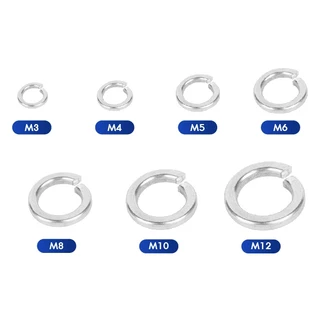 KACHA แหวนสปริง แหวนรอง กันคลาย สแตนเลส 304 M3 M4 M5 M6 M8 M10 M12 / Spring Washer SUS304 GB93
