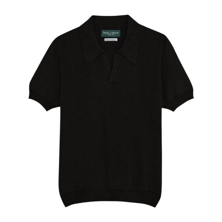 ส่วนลด20%20XTRA1000 MadetoMature HoneyComb Skipper Polo - Black