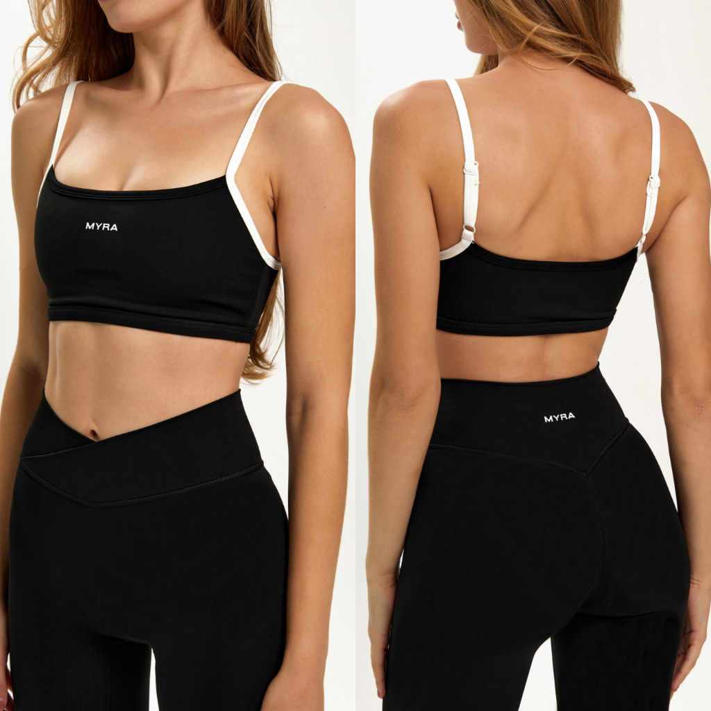 MYRA Contrast Square Bra - สปอร์ตบราทรงคอเหลี่ยม