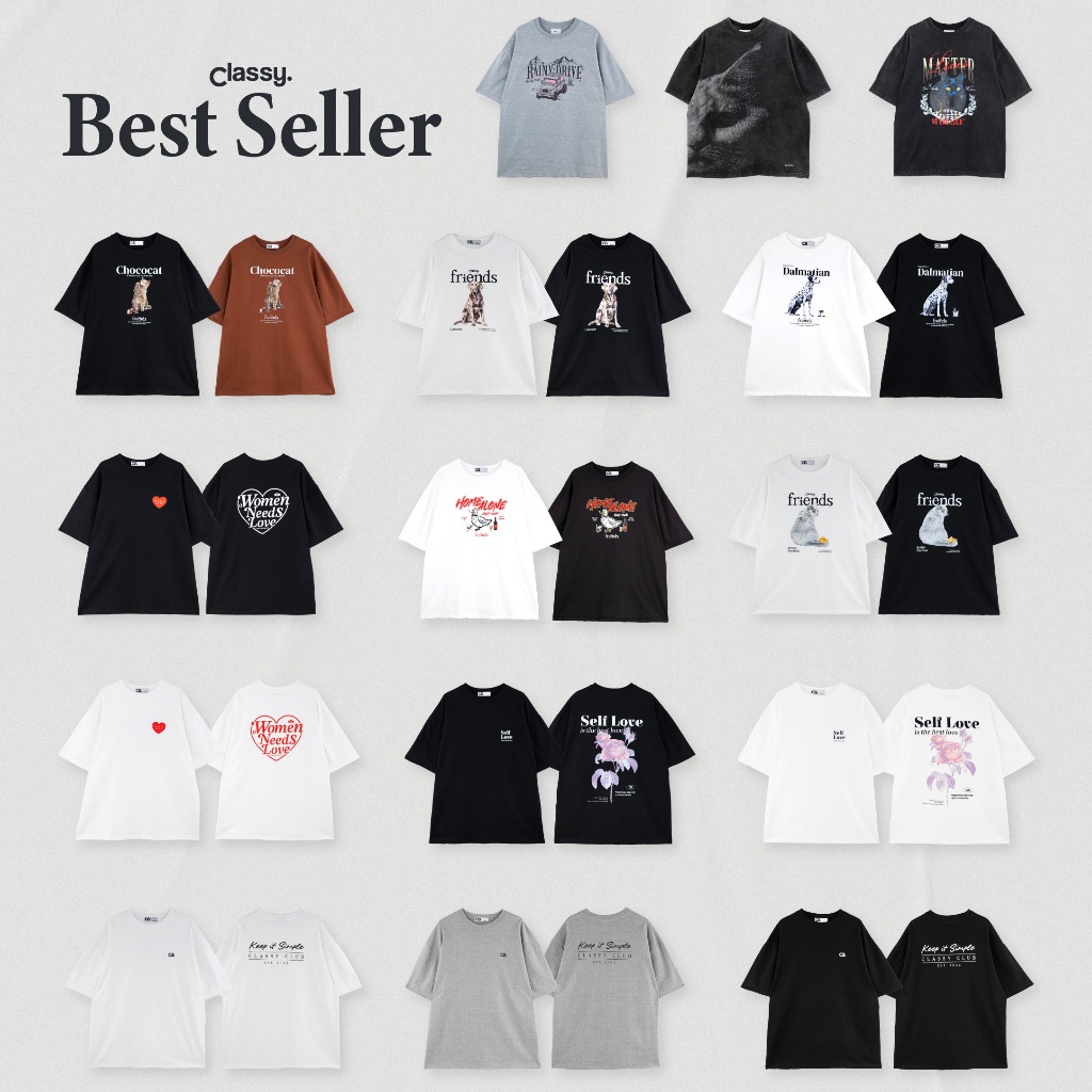 Classy - รวม เสื้อยืด Oversize สกรีนลาย