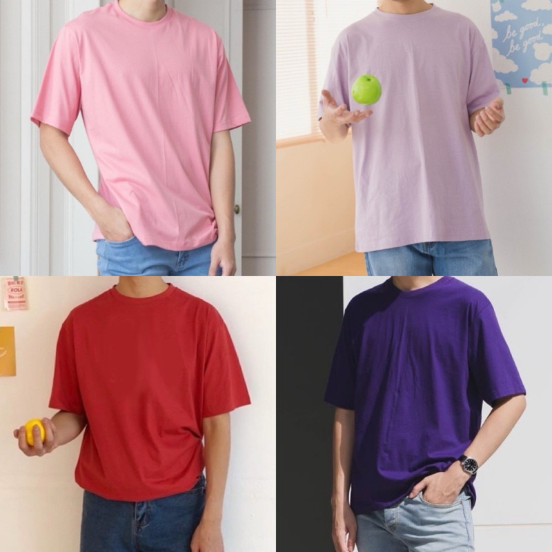 SALE!! เสื้อสีพื้นผ้าCotton comb100%
