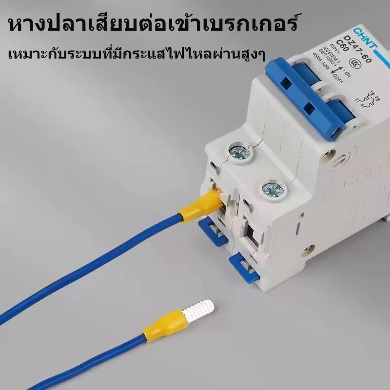 หางปลาต่อเบรกเกอร์แพ็ค10ชิ้น รุ่นC45 หางปลาเปลือย มีหลายขนาด