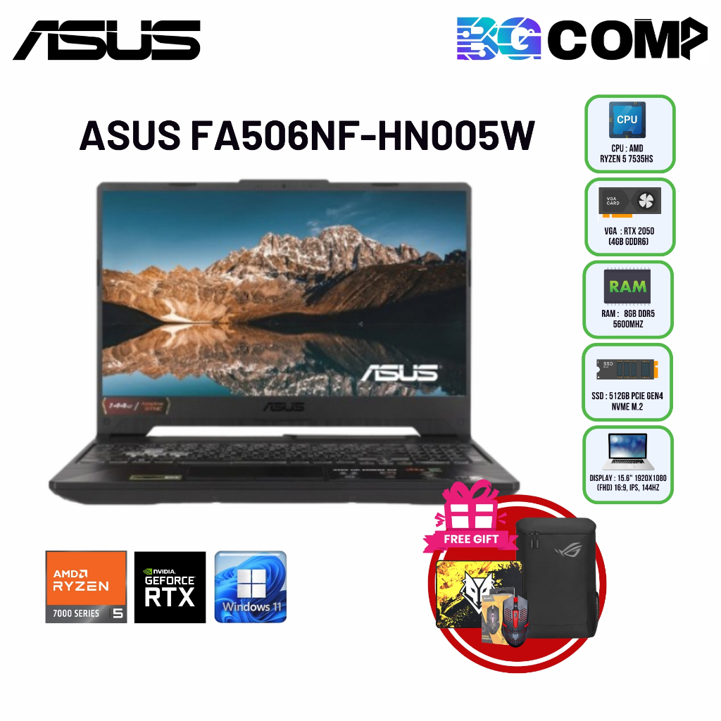 N/Bgame Asus FA506NF-HN005W (15.6) Graphite Black
