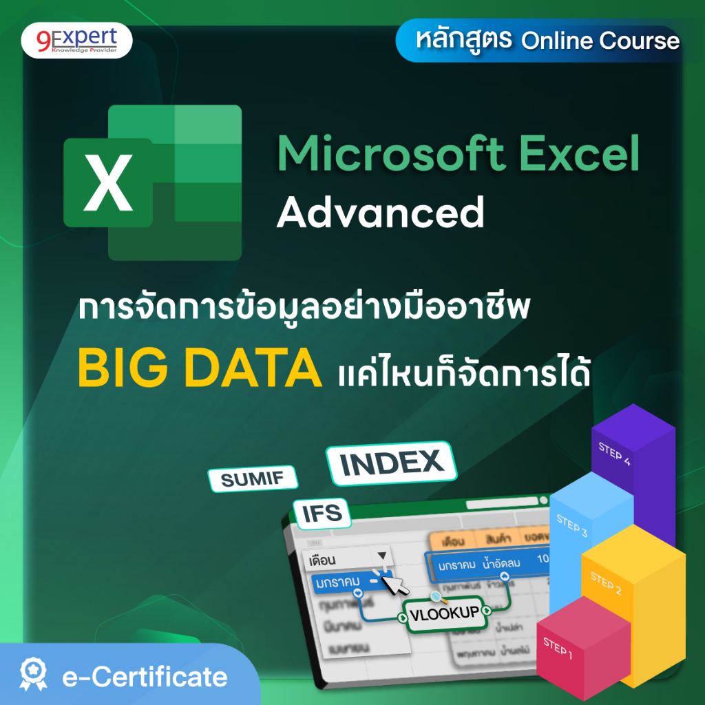 คอร์สออนไลน์ Excel Advanced