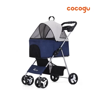 COCOGU Pet Trolley Premium รถเข็นสัตว์เลี้ยง 2in1 ถอดเป็นคาร์ซีท พับได้ พกพาสะดวก รุ่น DTC-804F