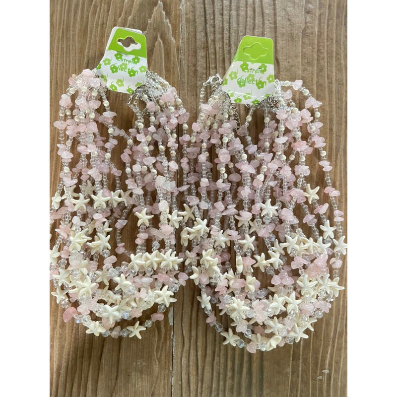 สร้อยคอหินขั้นปลาดาว🪸🐚ราคา1เส้น