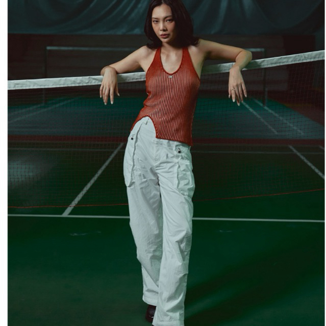 STUDIO UNKNOWN - Brooke Cargo Pants กางเกงขายาวทรงคาร์โก้ มีดีเทลกระดุมปลายขาติดขึ้นได้