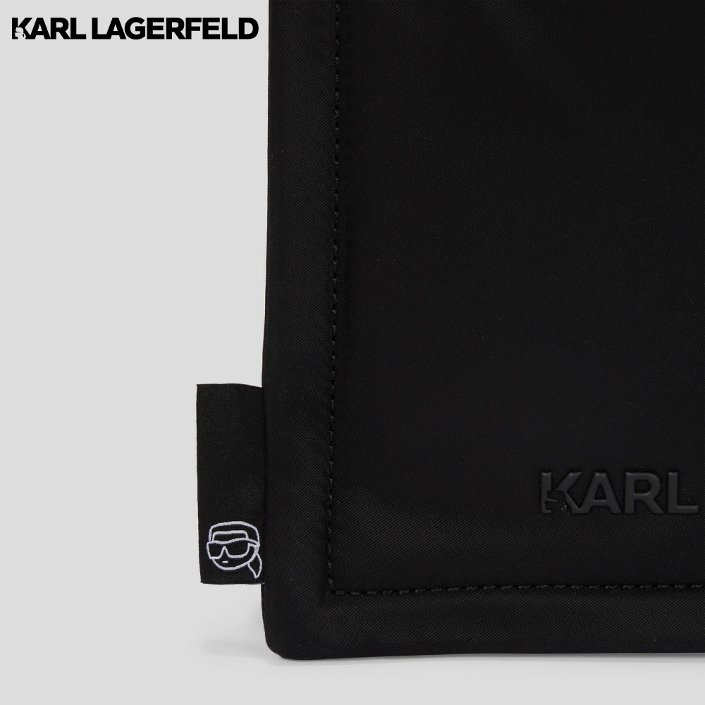 KARL LAGERFELD حقيبة توت مربعة صغيرة IKON نايلون — صورة 3