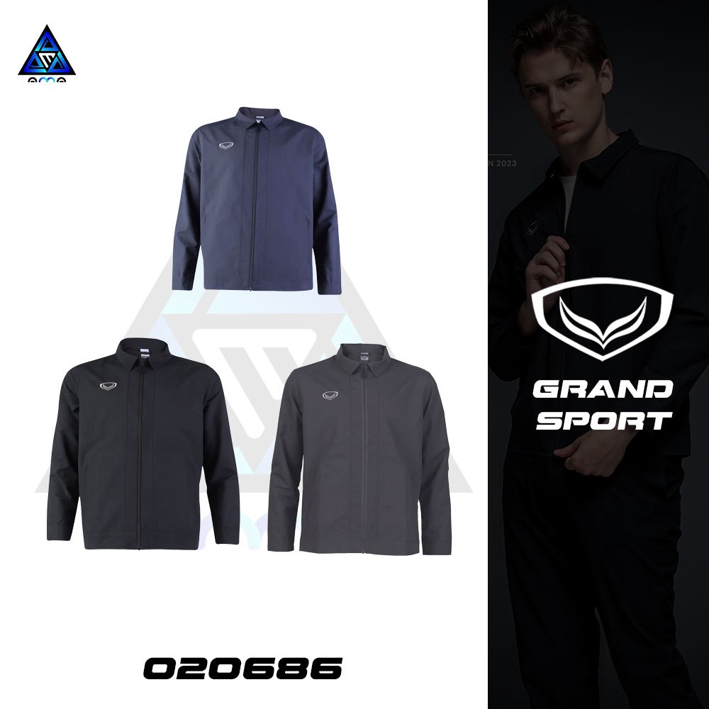 **ลดแล้วลดอีก30%**  GRAND SPORT  รหัส 020686 แกรนด์สปอร์ต เสื้อแจ็คเก็ตตัดต่อ ของแท้100%