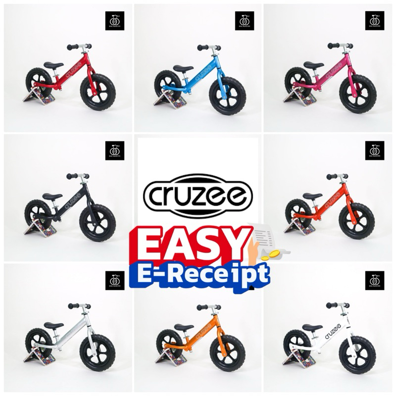 [ส่งฟรี!!/มีของแถม] Cruzee จักรยานขาไถ Balance bike คุณภาพจากไต้หวัน วัสดุงานดี น้ำหนักเบา สีสวย