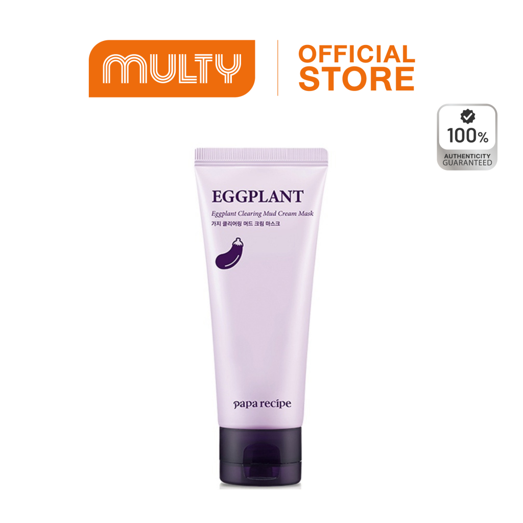 Papa Recipe Eggplant Clearing Mud Cream Mask 100 ml. มาสก์โคลนมะเขือม่วง