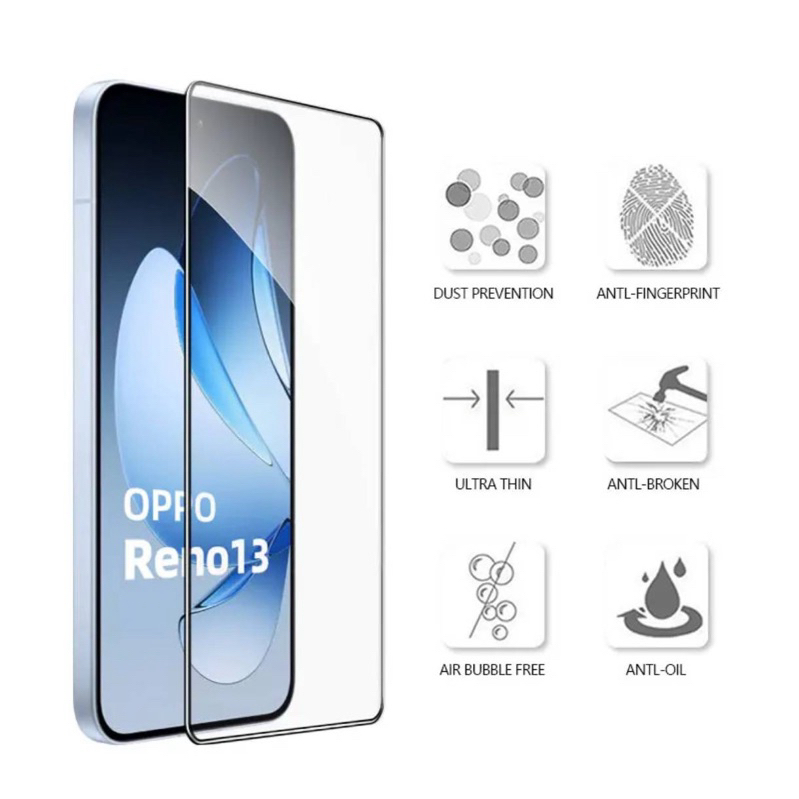 ฟิล์มกระจกนิรภัย Oppo Reno 13 5G /  Reno 13F 5G  ฟิล์มกันจอแตก