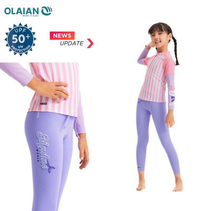 OLAIAN ชุดว่ายน้ำเด็ก ป้องกันแดดได้ดี สวมใส่สบาย ผ้าแห้งไว(น้องเจ้าเนื้อ+ขนาดเพิ่มนะคะ) - รูปที่ 2