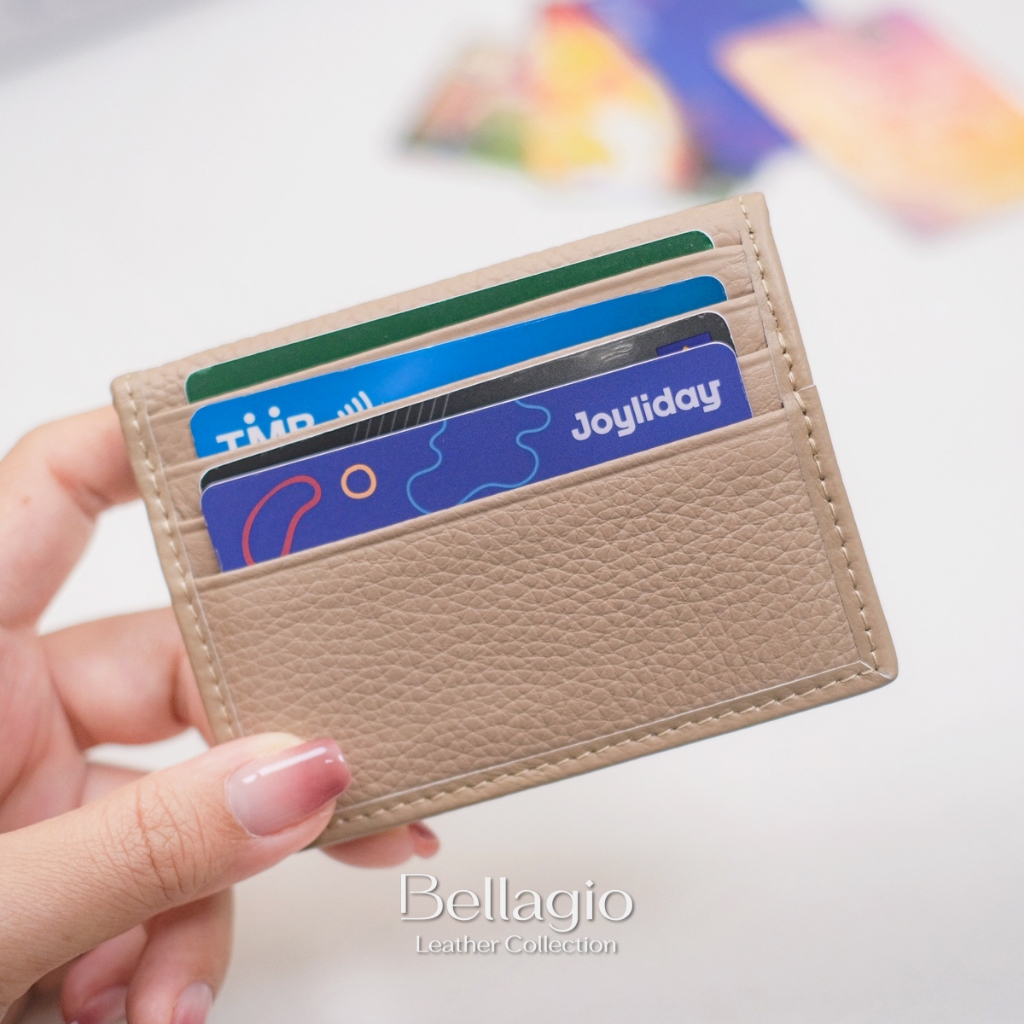 Bellagio รุ่น Mikel Card Holder กระเป๋าใส่บัตรหนังวัวแท้คุณภาพสูง ทรงบางสลิม น้ำหนักเบา พกพาสะดวก