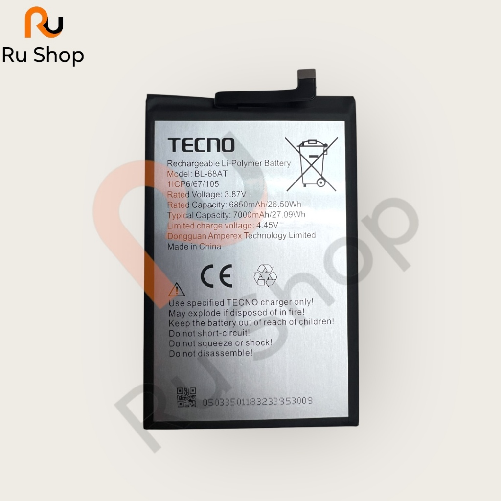 แบตเตอรี่ Tecno Pova 2 LE7 BL-68AT 7000mAh ประกัน 3 เดือน