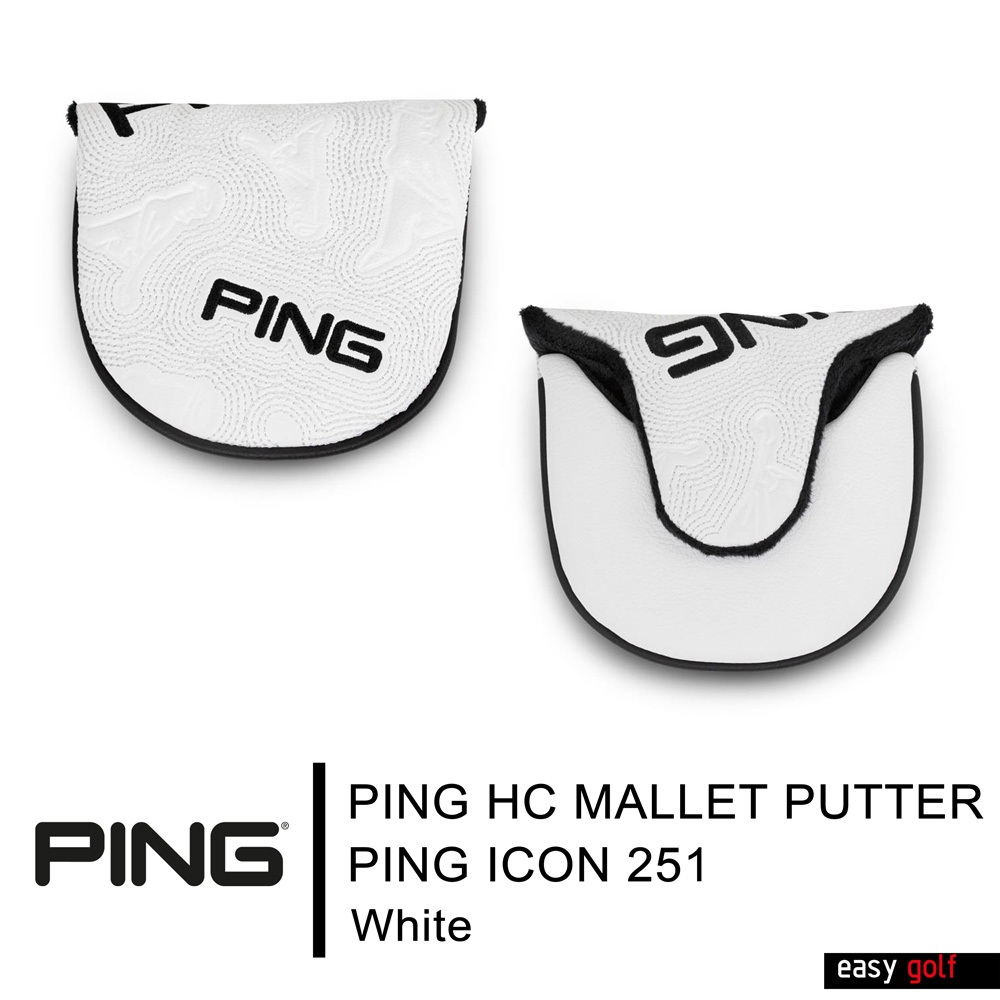 PING HC MALLET PT PING ICON 251 PING HEAD COVER ปลอกหัวไม้กอล์ฟ ปลอกหุ้มหัวไม้กอล์ฟ