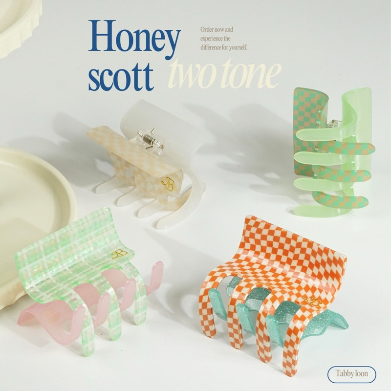 Tabby Loon Honey Scott Two Tone กิ๊บติดผมไซต์ใหญ่