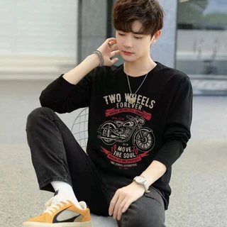 TL-1077 เสื้อยืดแขนยาวผ้านิ่มเด้ง ผ้านุ่มมากมีให้เลือก2สี ขาว/ดำ