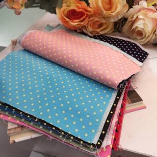 ขนาดตัดแบ่ง (ชิ้นเล็กมาก สำหรับตัวอย่าง ลายจุด) ผ้า แคนวาส ผ…