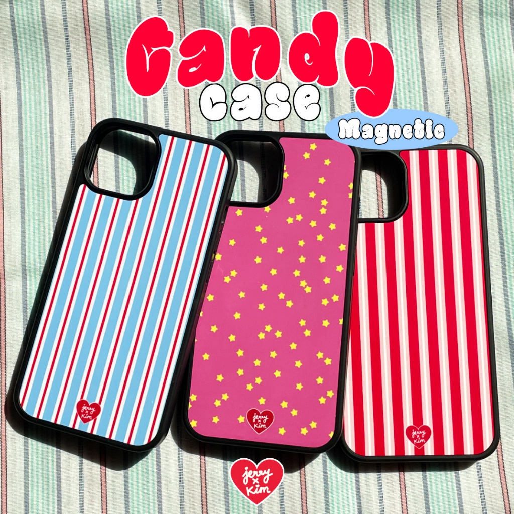 *เคสแม่เหล็กขอบดำ* Candy magnetic case 🧲 อ่านรายละเอียดก่อนสั่งซื้อนะคะ Jerryxkimdotstick