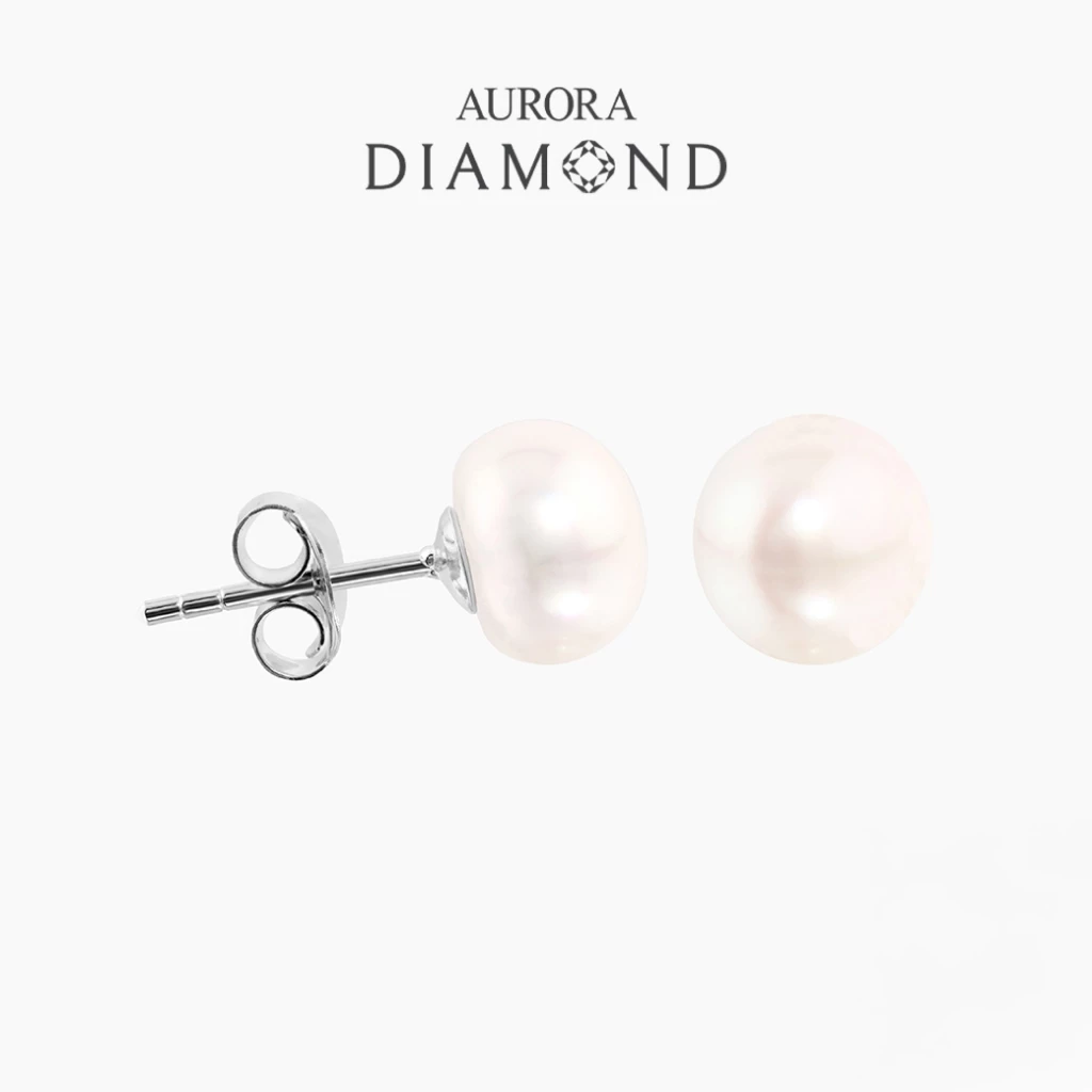 ต่างหูมุกเเท้ 5 mm. Bright Pearl Collection รุ่น 2 DEPL004