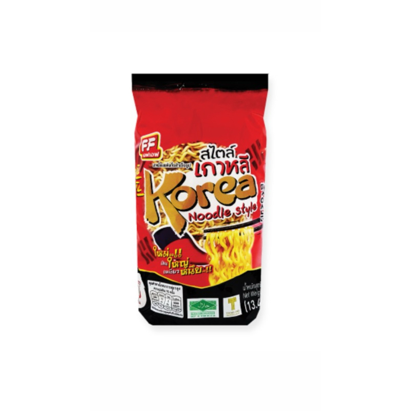 t FF korea noodle เอฟเอฟ เส้นบะหมี่สไตล์เกาหลี 10 ก้อน 380 กรัม