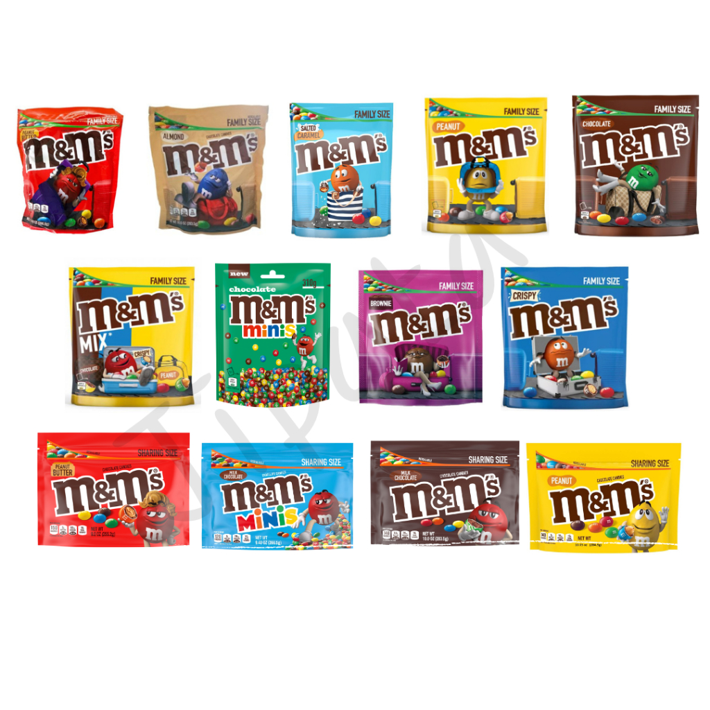 m&m's chocolate  มีหลายขนาดหลายรสให้เลือก สินค้าจากUSA