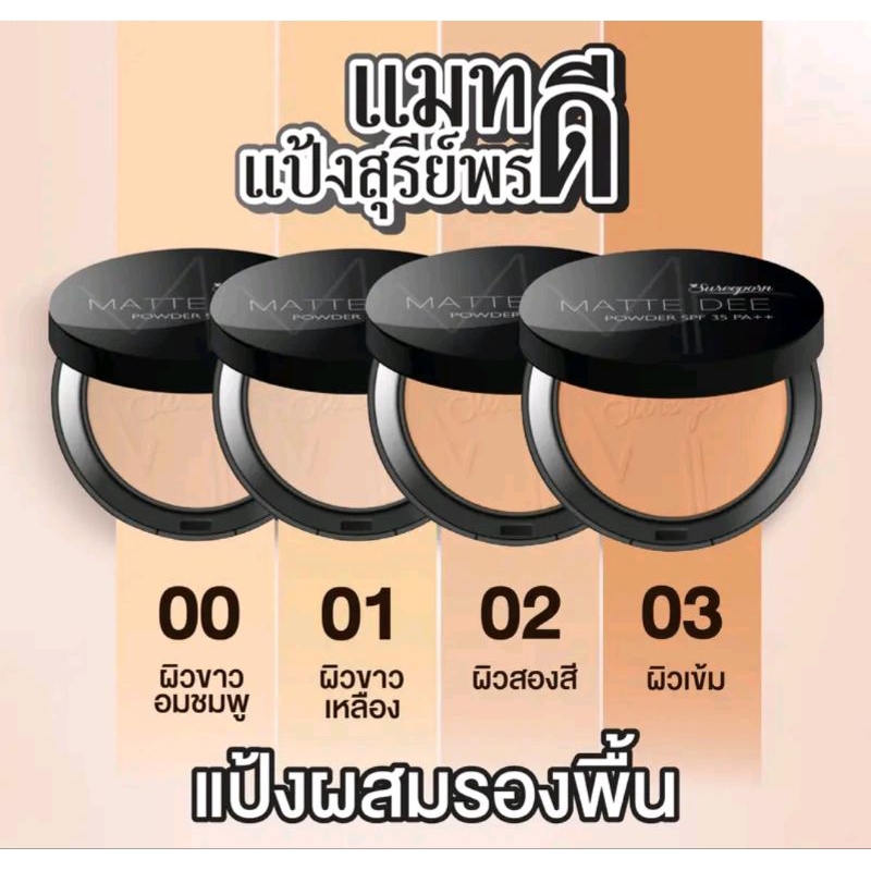 พร้อมส่ง !แป้งพัฟสุรีย์พร โปรโมชั่น ซื้อ 1แถม 1 แป้งผสมรองพื้น ติดทนนาน มีให้เลือทั้งแป้งและคุชชั่น - รูปที่ 2