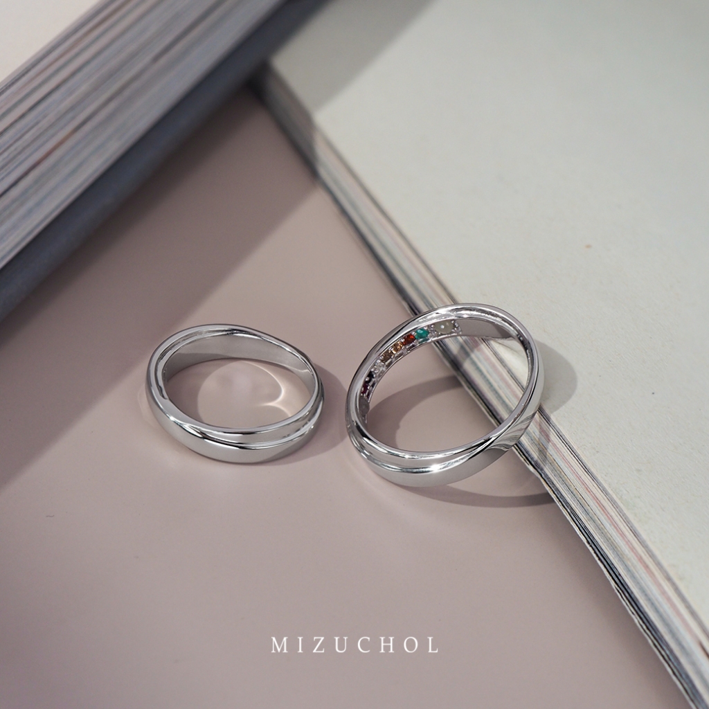 Mizuchol - แหวนเงินแท้ประดับพลอยนพเก้าแท้ The Hidden Gems รูปที่ 5