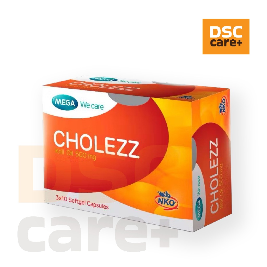 MEGA We care CHOLEZZ Krill Oil 500 mg 3x10 Softgel Capsules