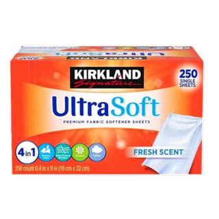 นำเข้า 🇺🇸 🌻ด้วย Kirkland Fabric Softener Sheets - แผ่นอบผ้า หอมนุ่มทุกการซัก 250 แผ่น