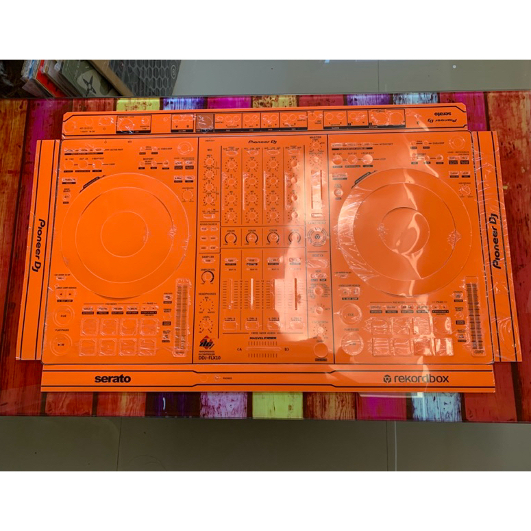 Skin cover dj for DDJ FLX10 สีส้ม สติกเกอร์ติดเครื่องDJ สีส้ม สำหรับเครื่องเล่นDJ รุ่น DDJ FLX10