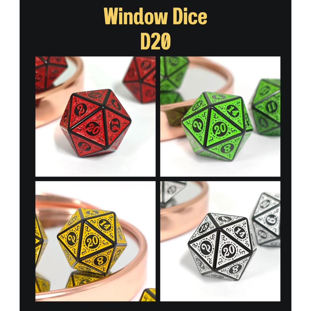 ลูกเต๋า Window D20 DICE 1ลูก(1die) | ลูกเต๋า Dice For DnD D&D MTG RPG TRPG เกมกระดาน บอร์ดเกม Game ไ